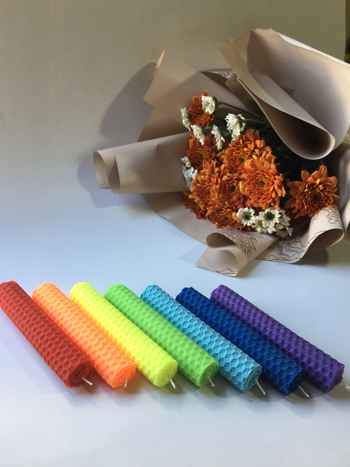 پک شمعهای مومی هفت چاکرا